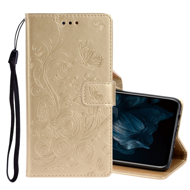 For Huawei Y7P / P40 lite E Pressed Printing Butterfly Pattern Horizontal Flip Leather Case with Holder & Card Slots