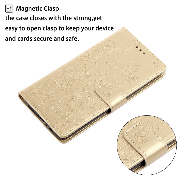 For Huawei Y7P / P40 lite E Pressed Printing Butterfly Pattern Horizontal Flip Leather Case with Holder & Card Slots