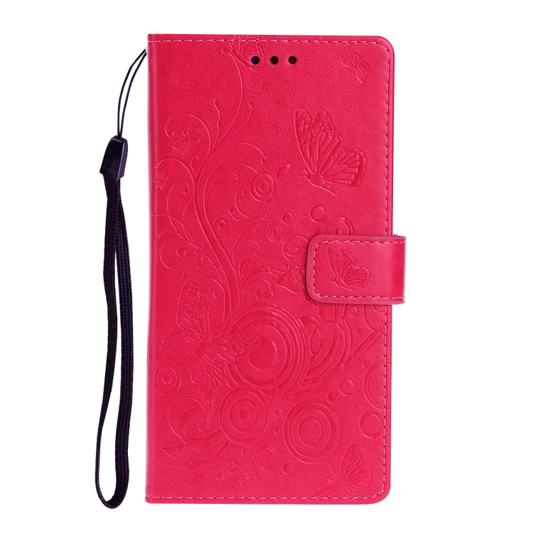 For Huawei Y7P / P40 lite E Pressed Printing Butterfly Pattern Horizontal Flip Leather Case with Holder & Card Slots