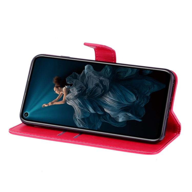 For Huawei Y7P / P40 lite E Pressed Printing Butterfly Pattern Horizontal Flip Leather Case with Holder & Card Slots