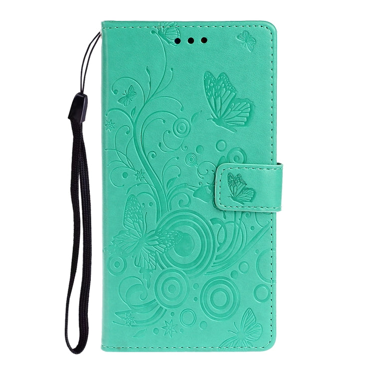 For Huawei Y7P / P40 lite E Pressed Printing Butterfly Pattern Horizontal Flip Leather Case with Holder & Card Slots