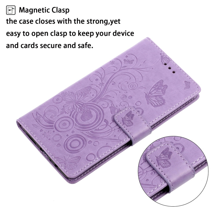 For Huawei Y7P / P40 lite E Pressed Printing Butterfly Pattern Horizontal Flip Leather Case with Holder & Card Slots