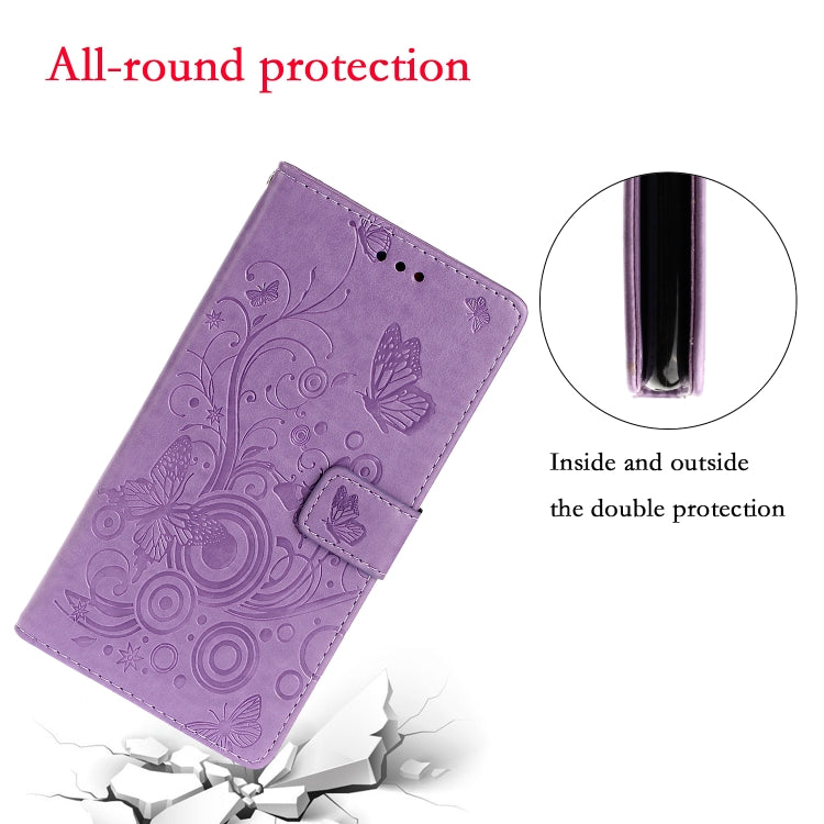 For Huawei Y7P / P40 lite E Pressed Printing Butterfly Pattern Horizontal Flip Leather Case with Holder & Card Slots