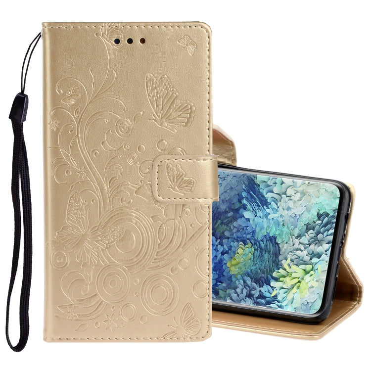 For Samsung Galaxy A31 Pressed Printing Butterfly Pattern Horizontal Flip Leather Case with Holder & Card Slots
