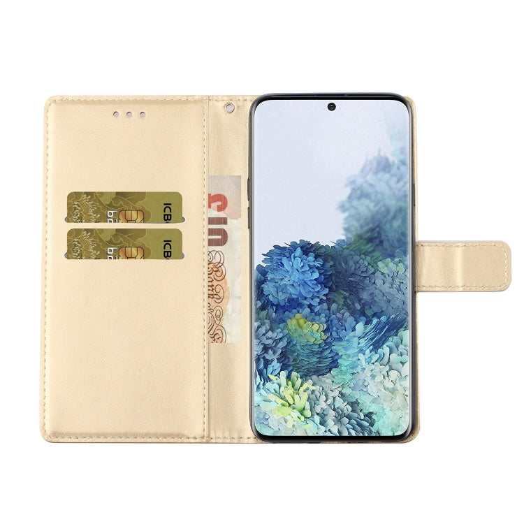For Samsung Galaxy A31 Pressed Printing Butterfly Pattern Horizontal Flip Leather Case with Holder & Card Slots