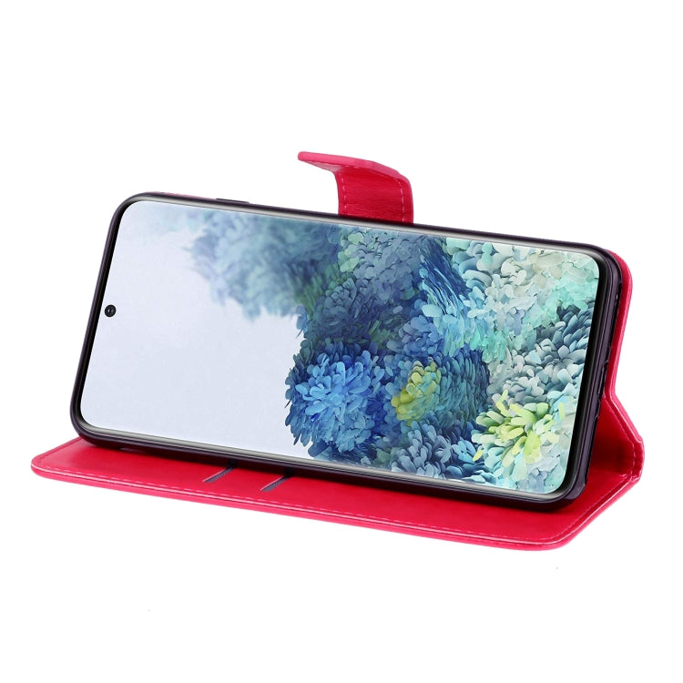 For Samsung Galaxy A31 Pressed Printing Butterfly Pattern Horizontal Flip Leather Case with Holder & Card Slots