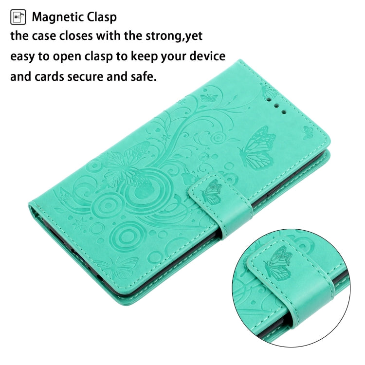 For Samsung Galaxy A31 Pressed Printing Butterfly Pattern Horizontal Flip Leather Case with Holder & Card Slots