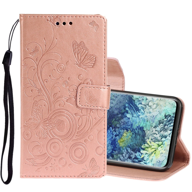 For Samsung Galaxy A31 Pressed Printing Butterfly Pattern Horizontal Flip Leather Case with Holder & Card Slots