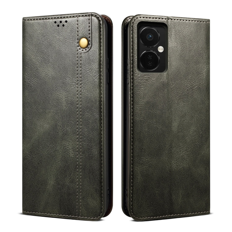 For OnePlus Nord CE 3 Oil Wax Crazy Horse Texture Leather Phone Case
