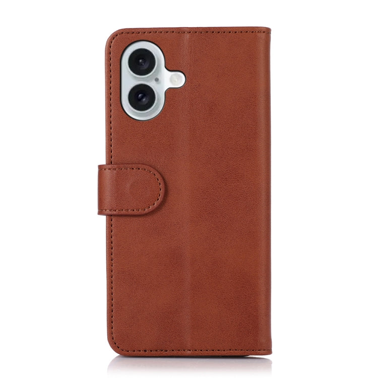 For iPhone 16 Cow Texture Leather Phone Case