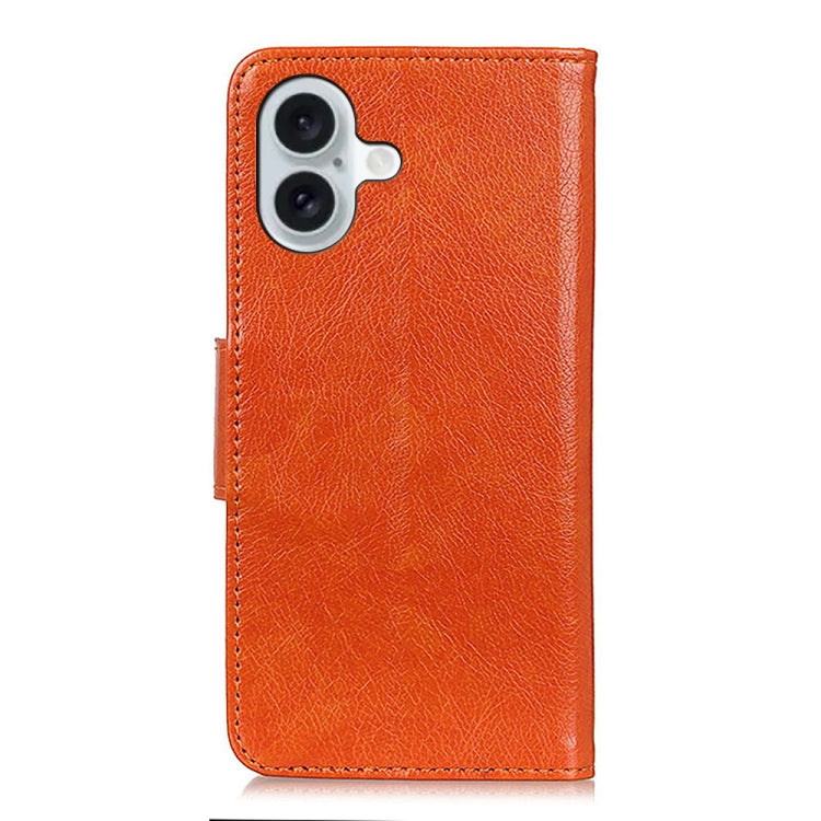 For iPhone 16 Plus Nappa Texture Leather Case