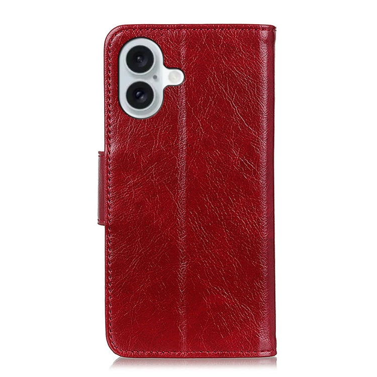 For iPhone 16 Plus Nappa Texture Leather Case