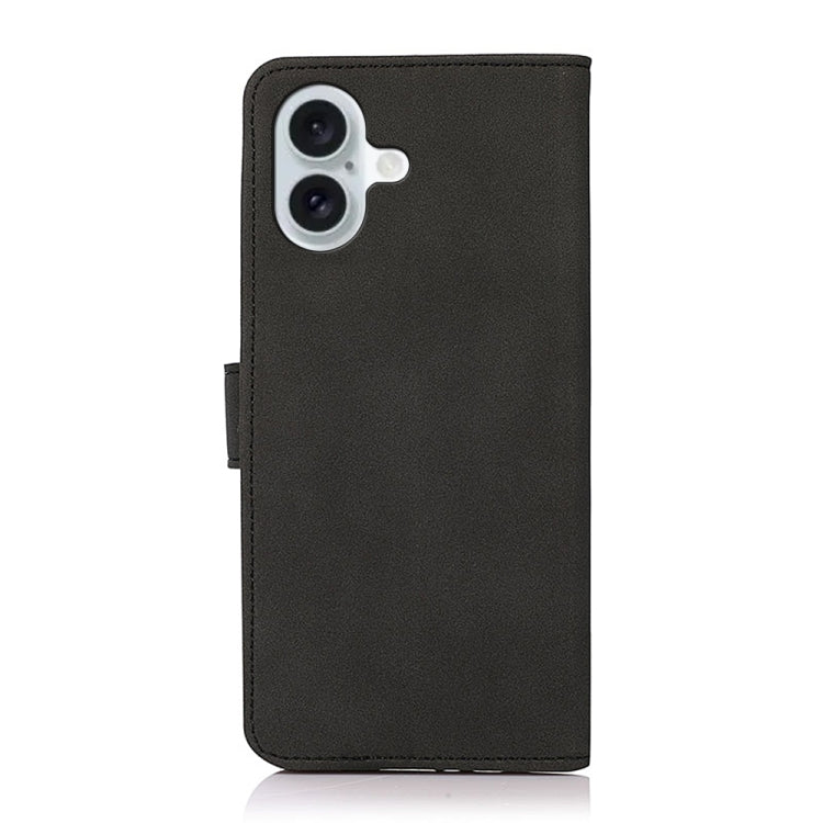 For iPhone 16 KHAZNEH Matte Texture Leather Phone Case