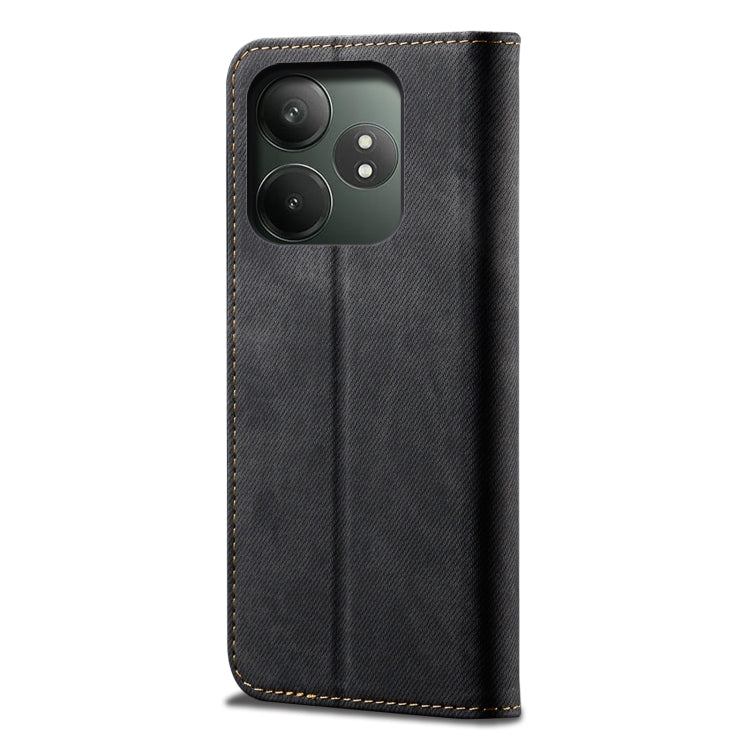For Realme GT 6T 5G Global Denim Texture Flip Leather Phone Case