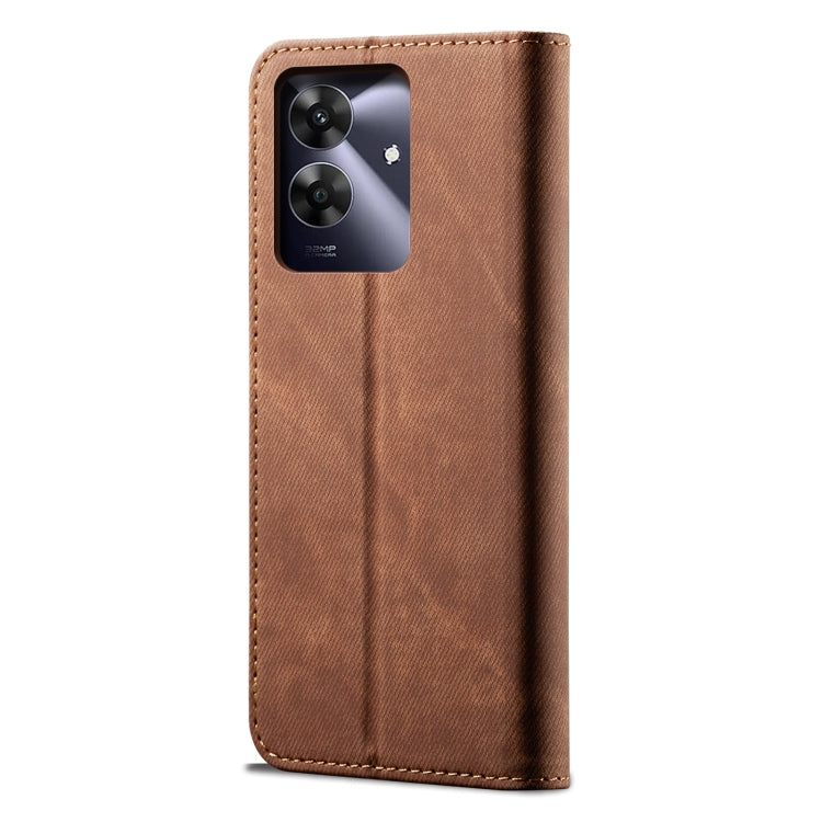 For Realme Note 60 4G / C61 4G Denim Texture Flip Leather Phone Case