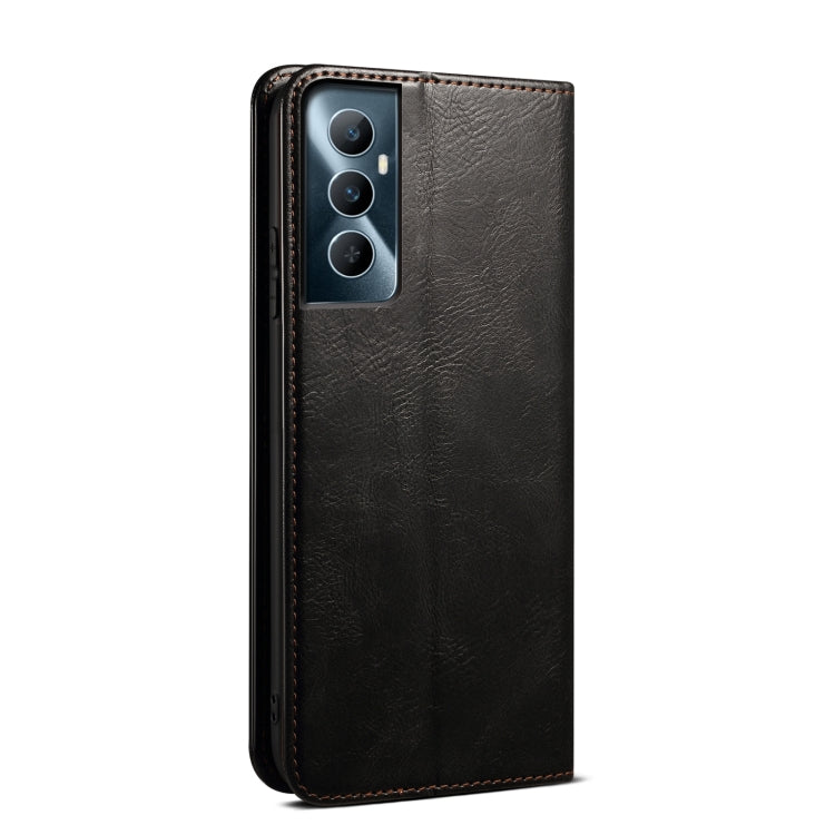 For Realme C65 4G Oil Wax Crazy Horse Texture Leather Phone Case