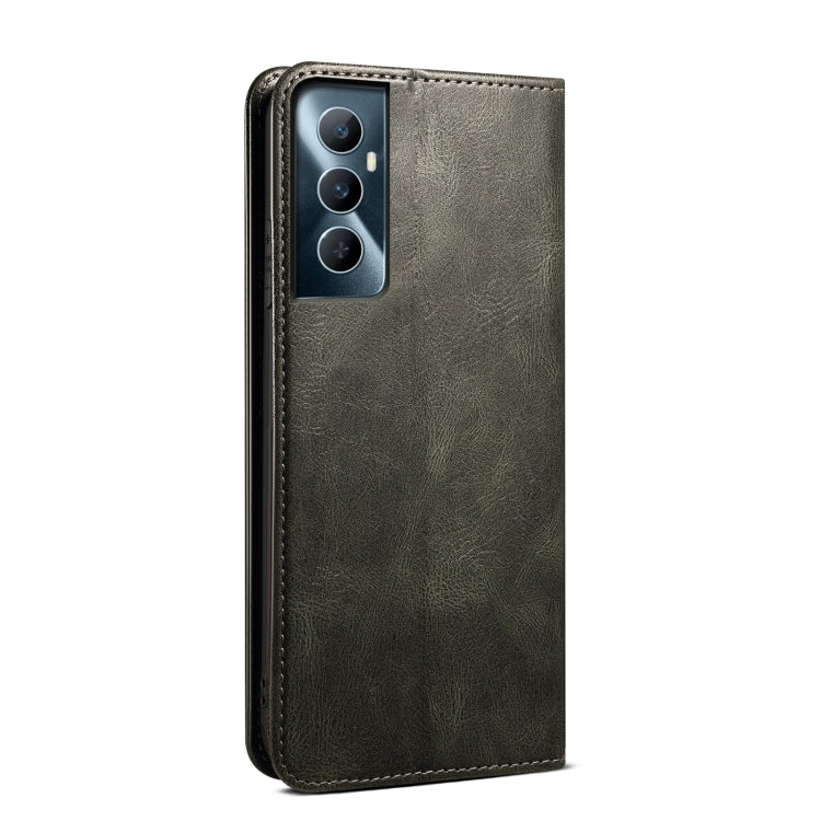 For Realme C65 4G Oil Wax Crazy Horse Texture Leather Phone Case