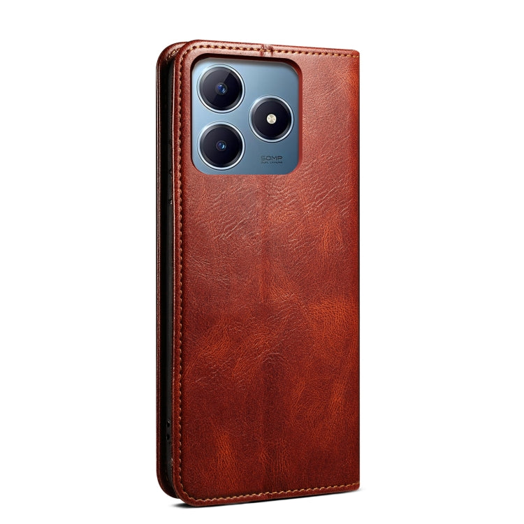 For Realme C63 / C61 Oil Wax Crazy Horse Texture Leather Phone Case