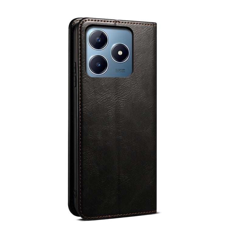 For Realme C63 / C61 Oil Wax Crazy Horse Texture Leather Phone Case