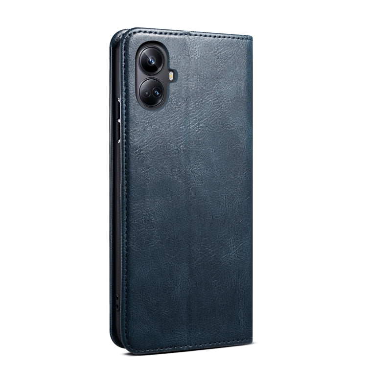 For Realme 10 Pro+ Oil Wax Crazy Horse Texture Leather Phone Case