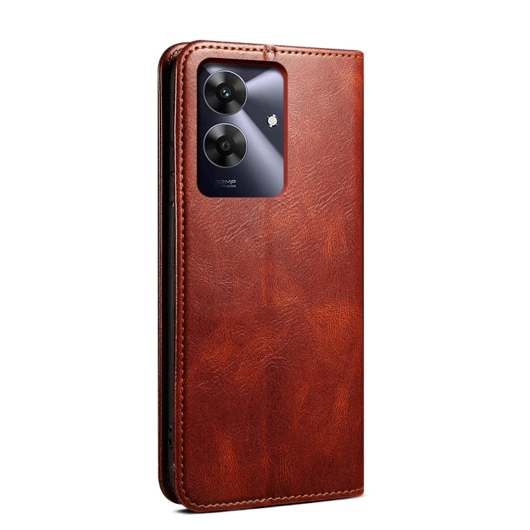 For Realme Note 60 4G / C61 4G Oil Wax Crazy Horse Texture Leather Phone Case