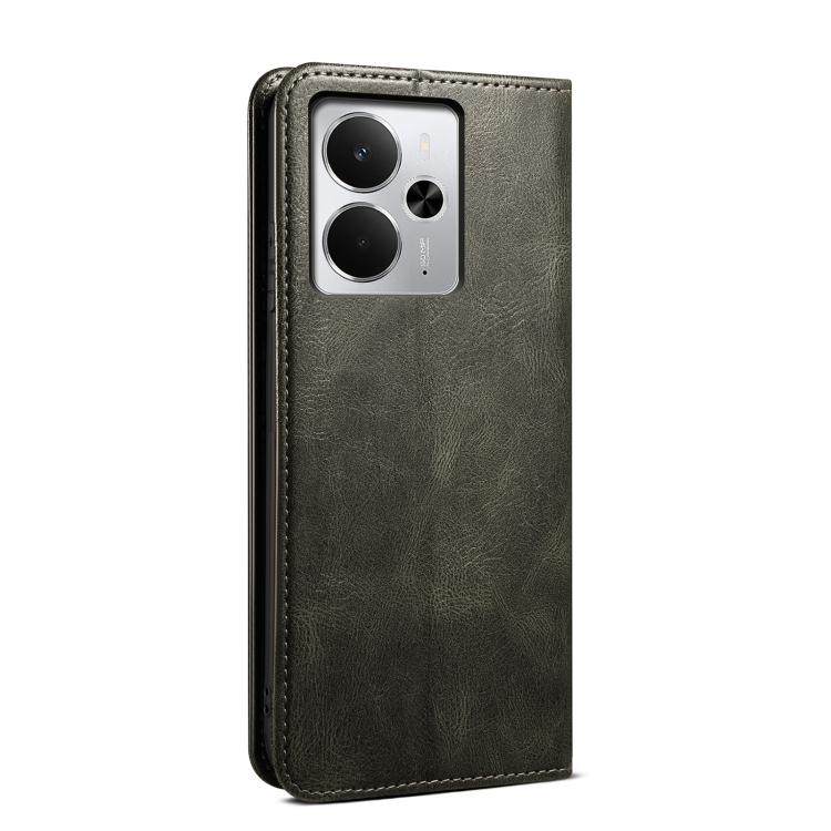For Realme 14 5G Global Oil Wax Crazy Horse Texture Leather Phone Case