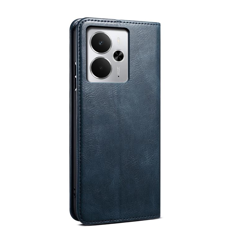 For Realme 14 5G Global Oil Wax Crazy Horse Texture Leather Phone Case