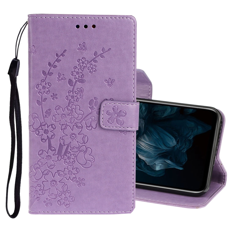 For Huawei Y7P / P40 lite E Embossed Plum Blossom Pattern Horizontal Flip Leather Case with Holder & Card Slots