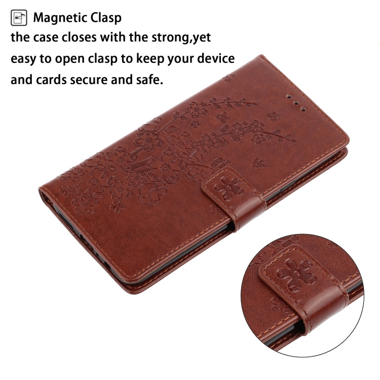 For Huawei Y7P / P40 lite E Embossed Plum Blossom Pattern Horizontal Flip Leather Case with Holder & Card Slots