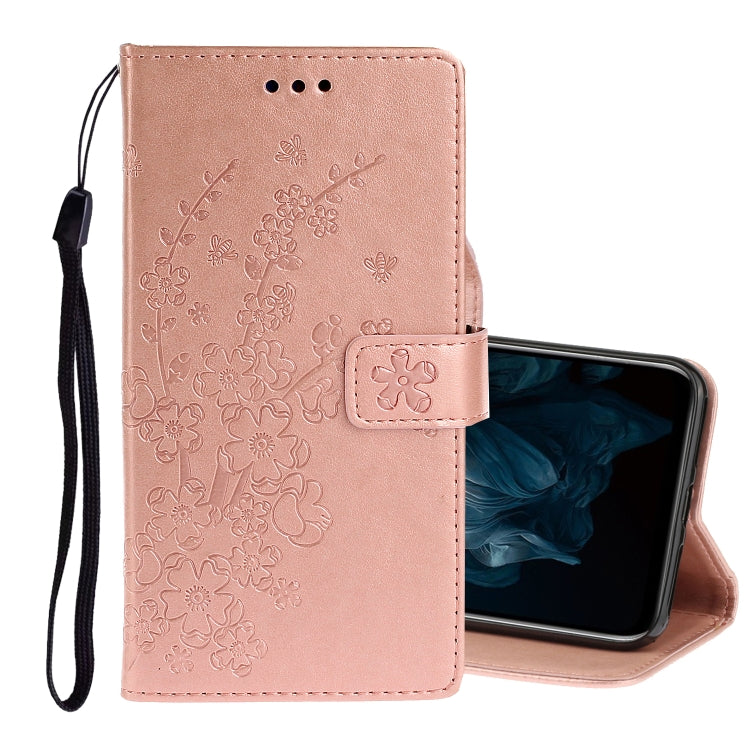 For Huawei Y7P / P40 lite E Embossed Plum Blossom Pattern Horizontal Flip Leather Case with Holder & Card Slots