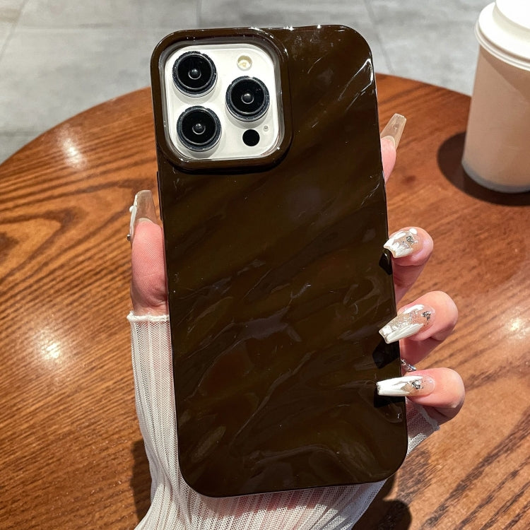 For iPhone 16 Pro Max Solid Color Wave Texture TPU Phone Case
