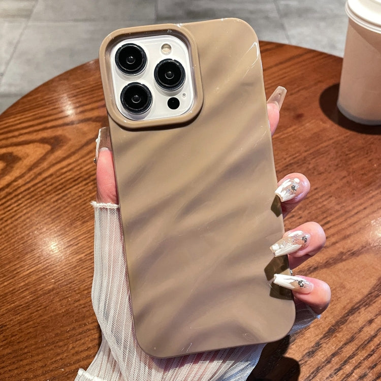 For iPhone 16 Pro Solid Color Wave Texture TPU Phone Case