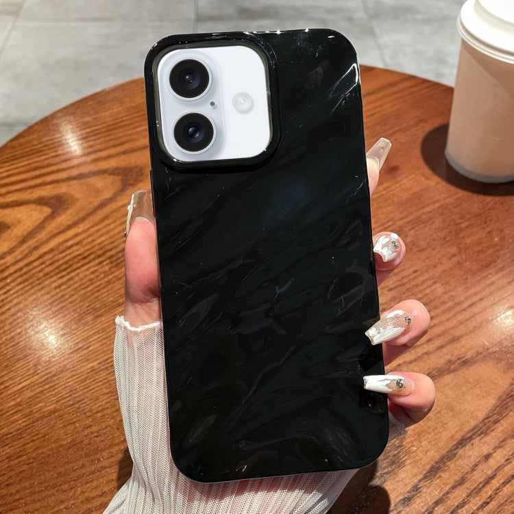 For iPhone 16 Solid Color Wave Texture TPU Phone Case