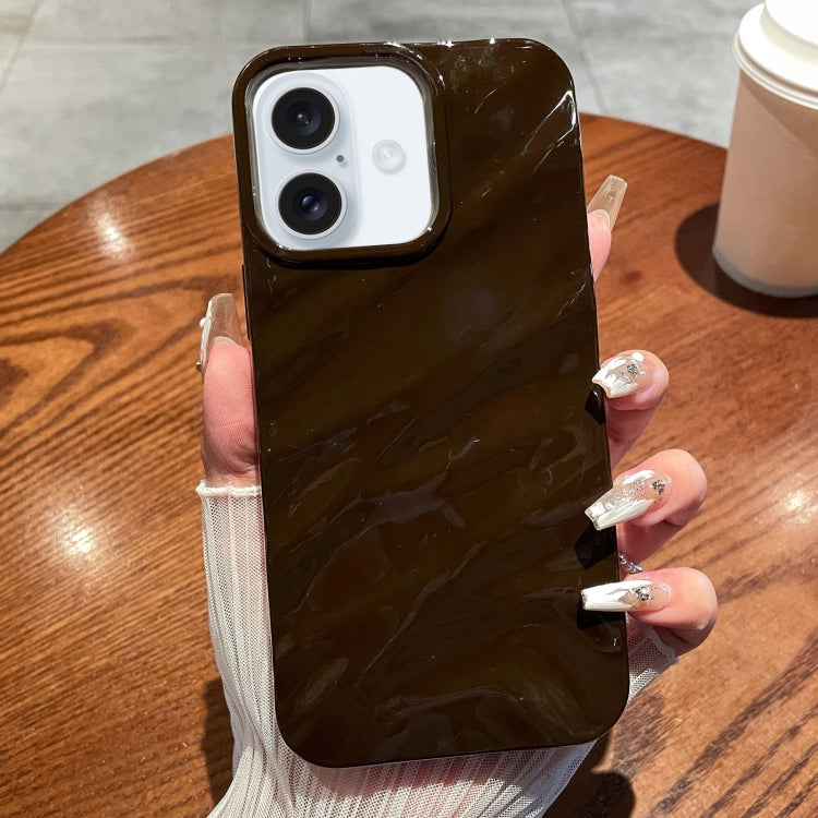 For iPhone 16 Solid Color Wave Texture TPU Phone Case