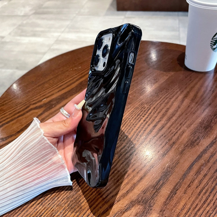 For iPhone 16 Plus Solid Color Wave Texture TPU Phone Case