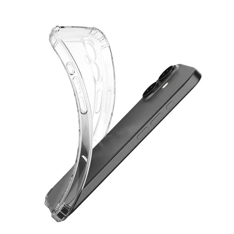 For iPhone 17 Four-Corner Shockproof Clear TPU Phone Case - Transparent