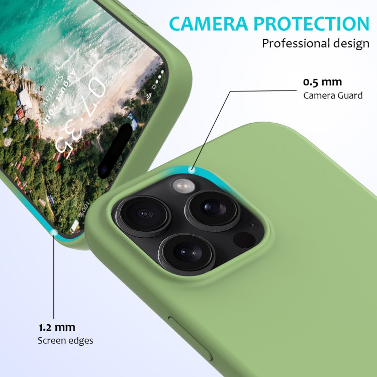 For iPhone 16 Pro Max Solid Color Silicone Phone Case