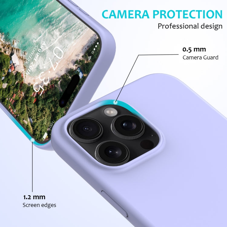 For iPhone 16 Pro Max Solid Color Silicone Phone Case
