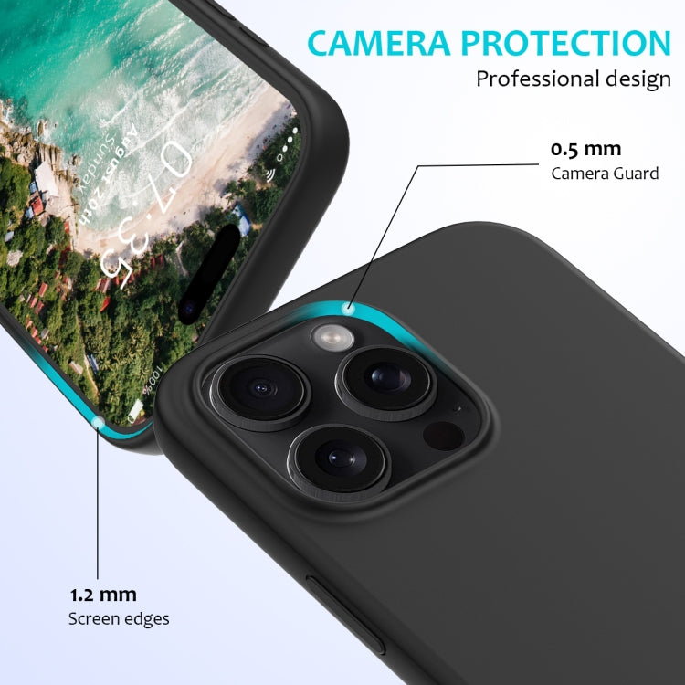 For iPhone 16 Pro Max Solid Color Silicone Phone Case