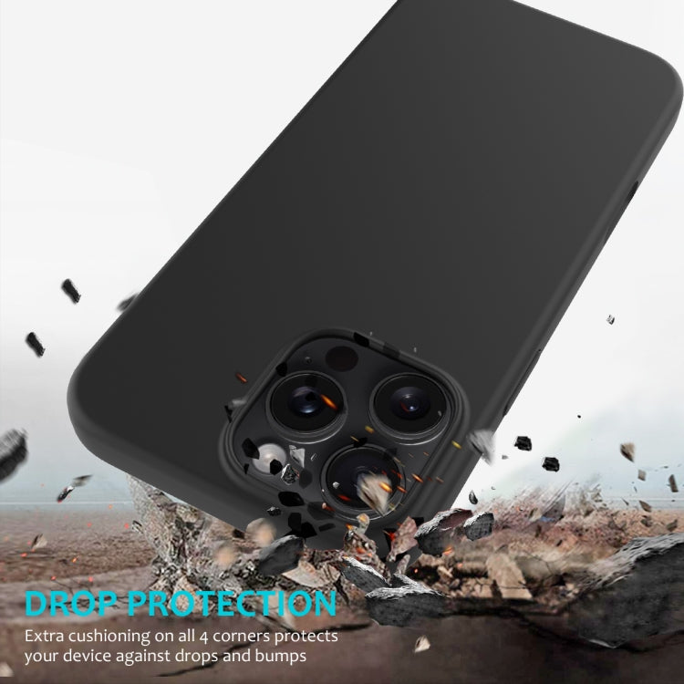 For iPhone 16 Pro Max Solid Color Silicone Phone Case