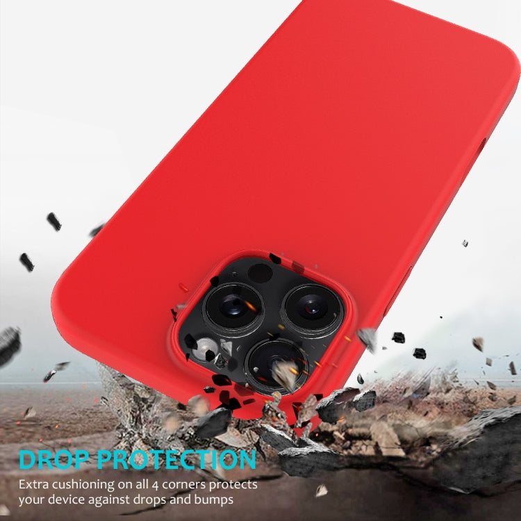 For iPhone 16 Pro Max Solid Color Silicone Phone Case