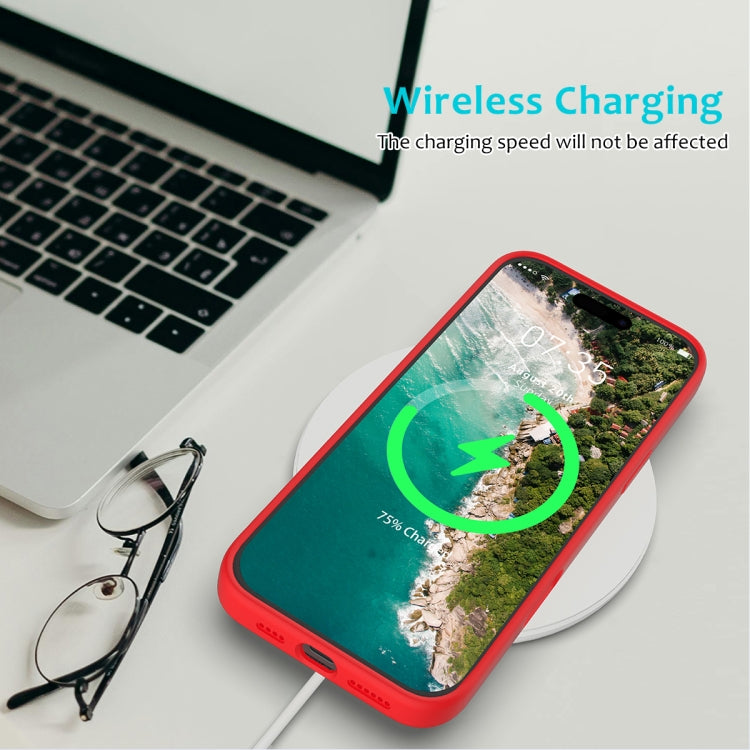 For iPhone 16 Pro Max Solid Color Silicone Phone Case