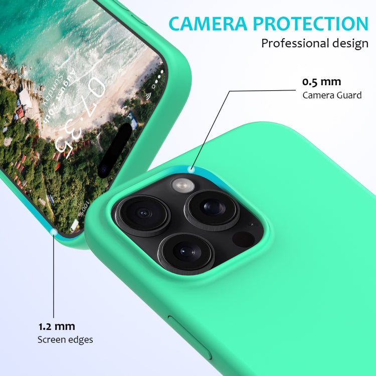 For iPhone 16 Pro Max Solid Color Silicone Phone Case