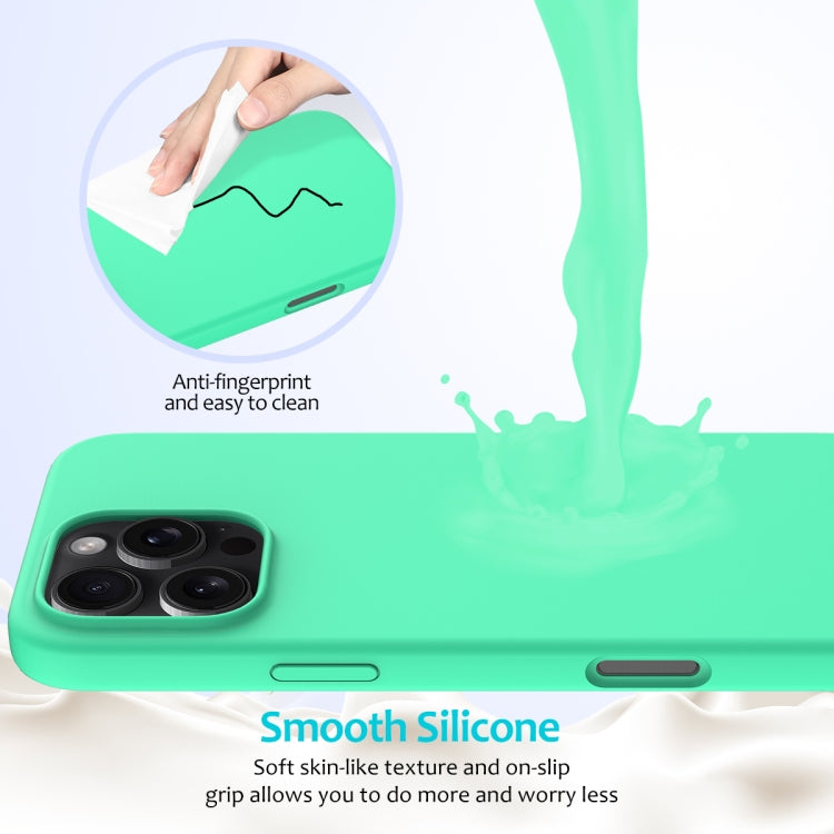 For iPhone 16 Pro Max Solid Color Silicone Phone Case