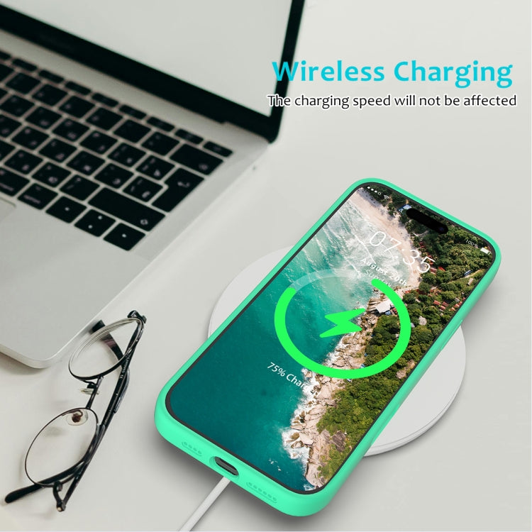 For iPhone 16 Pro Max Solid Color Silicone Phone Case