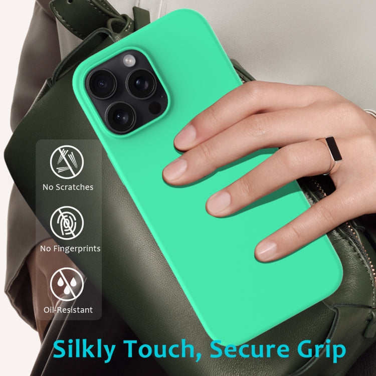 For iPhone 16 Pro Max Solid Color Silicone Phone Case