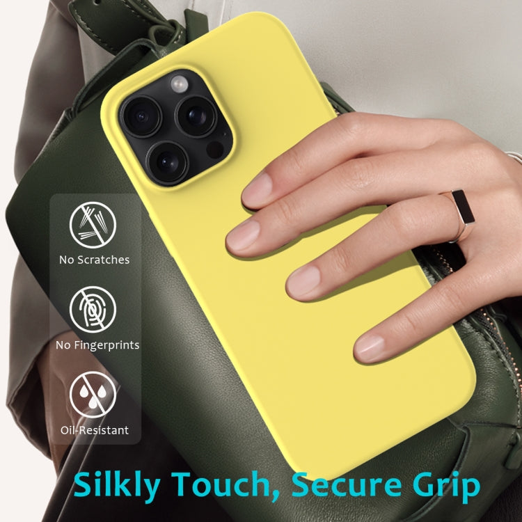 For iPhone 16 Pro Max Solid Color Silicone Phone Case