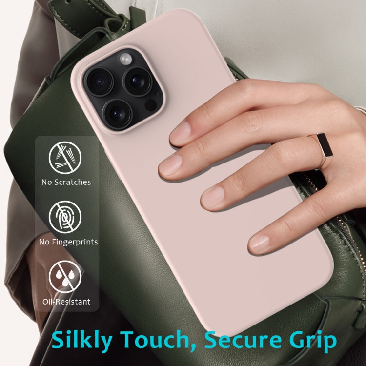 For iPhone 16 Pro Max Solid Color Silicone Phone Case