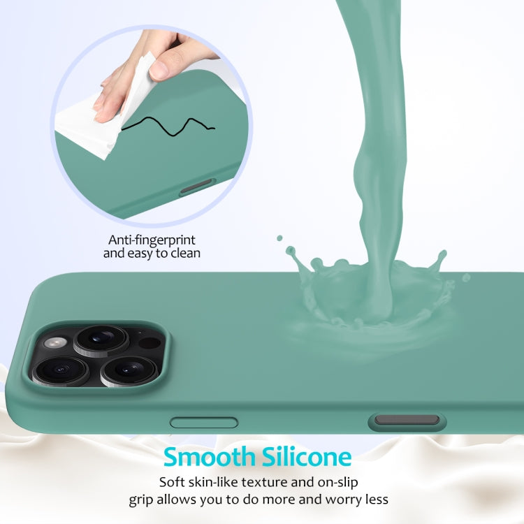 For iPhone 16 Pro Max Solid Color Silicone Phone Case