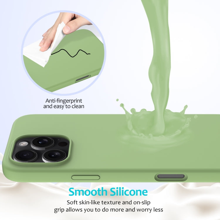 For iPhone 16 Pro Solid Color Silicone Phone Case
